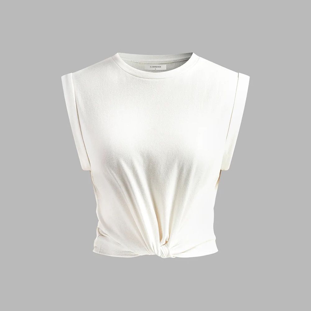 Commense Cotton Knotted T-Shirt NWT